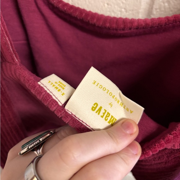 NWOT Maeve Chenille Cropped Corset Tank - Picture 6 of 7